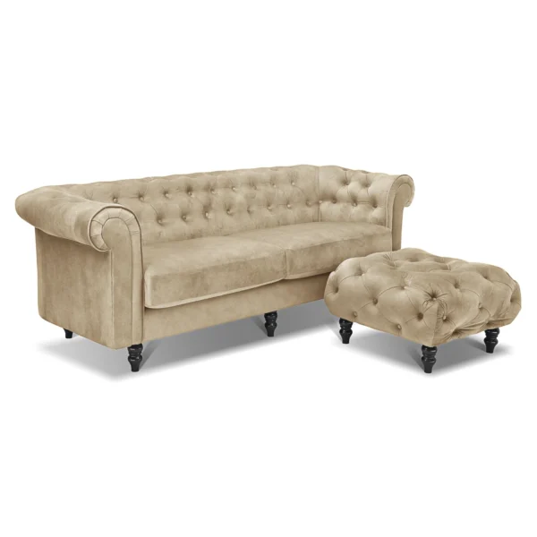 Sofa da phòng khách có tựa liền kèm ghế đôn BRANWENN (4)