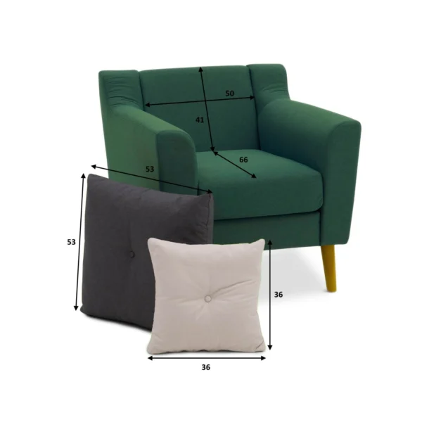 Sofa đơn bọc vải hiện đại và trẻ trung ALCIDE (3)