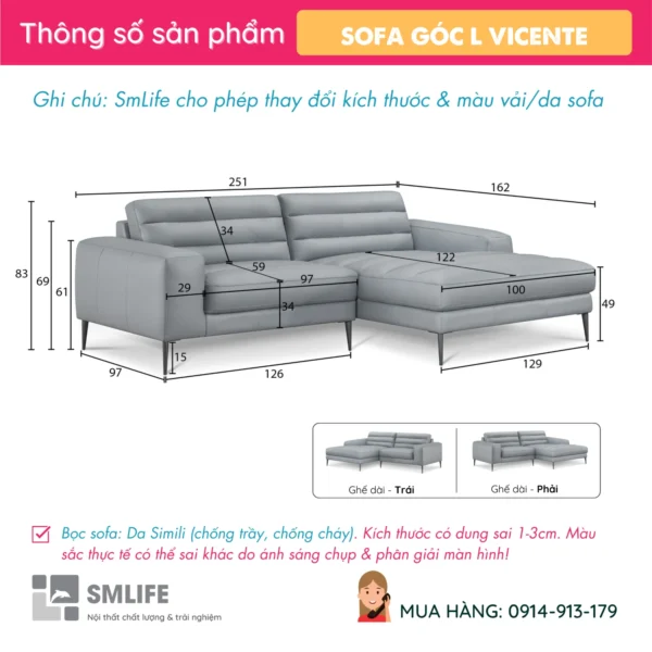 Sofa góc L thiết kế gật gù thông minh VICENTE (2)