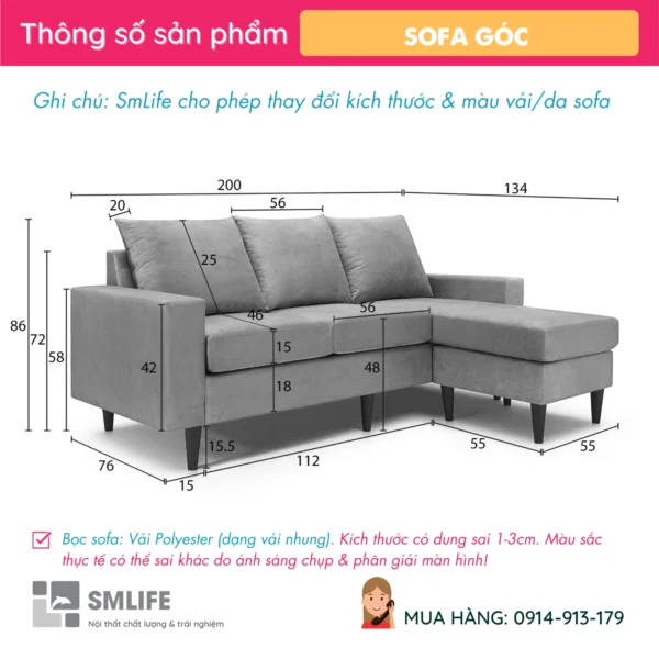 Sofa góc chữ L cao cấp EJIRO (2)