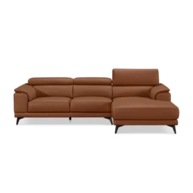 Sofa góc da phòng khách có tựa gật gù ZABIA