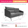 Sofa góc vải 2 chỗ HANSEN (2)