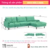 Sofa góc vải phòng khách có tựa rời SISUL (2)