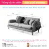 Sofa vải cao cấp thiết kế 3 chỗ tựa liền MCKENNA (2)
