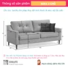 Sofa vải cao cấp thiết kế 3 chỗ tựa rời AEMILIA (2)