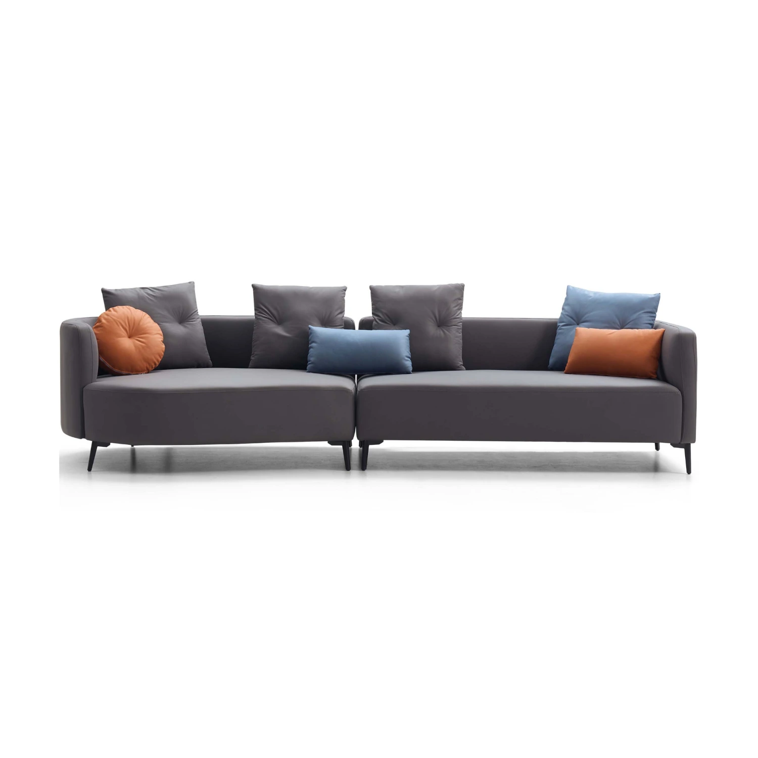 Sofa vang boc da co 4 cho ngoi WESTBROC 16