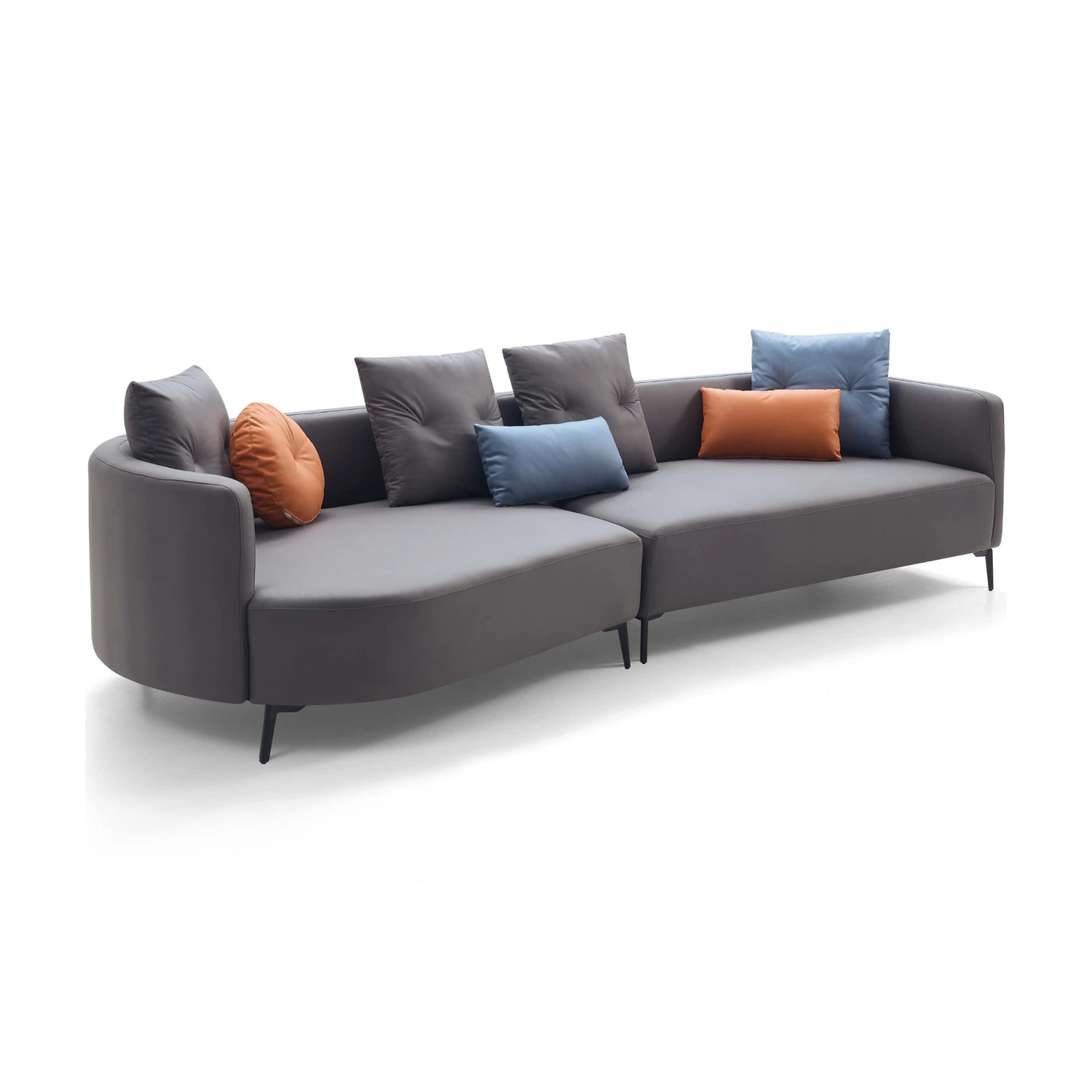 Sofa vang boc da co 4 cho ngoi WESTBROC 17