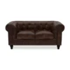 Sofa văng da 2 chỗ tựa liền BENJAMIN