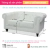 Sofa văng da 2 chỗ tựa liền BENJAMIN (2)