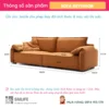 Sofa văng da 2 chỗ tựa rời BRYNMOR (2)
