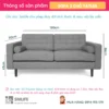 Sofa văng vải 2 chỗ tựa gối TATLER (2)