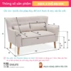 Sofa văng vải 2 chỗ tựa liền DELVIN (2)