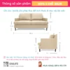 Sofa văng vải 2 chỗ tựa rời DELHI (2)