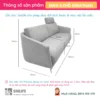 Sofa văng vải 2 chỗ tựa rời JONATHAN (2)