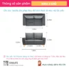 Sofa văng vải 2 chỗ tựa rời KESHIA (2)