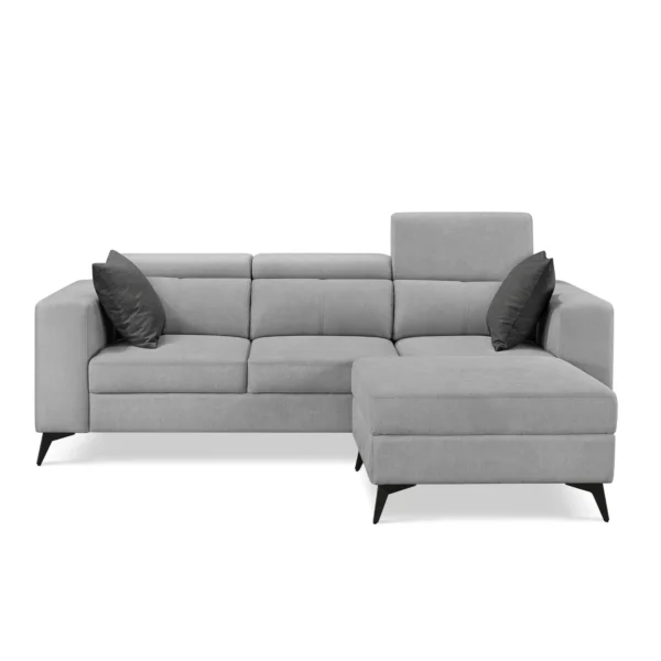 Sofa văng vải 3 chỗ tựa gật gù kèm ghế đôn ADRIANO
