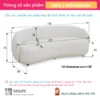 Sofa văng vải 3 chỗ tựa gối HUDSON (2)