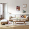Sofa văng vải 3 chỗ tựa rời kèm ghế đôn FIROH (4)