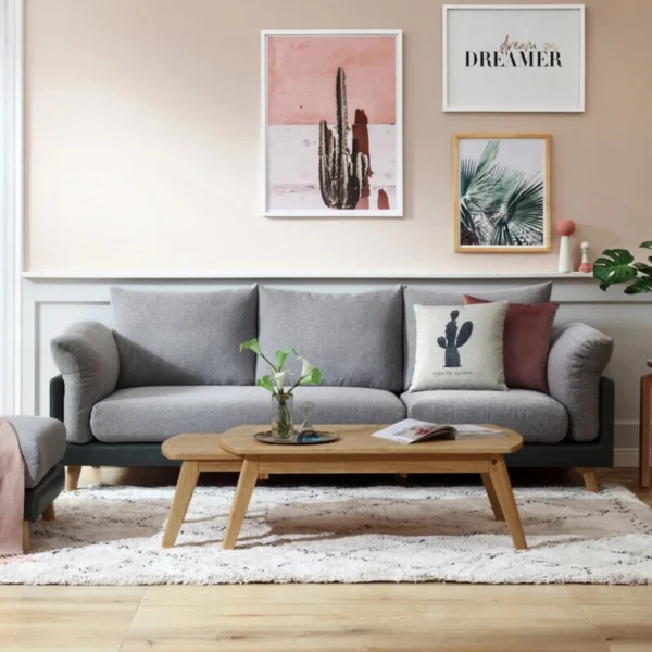 Sofa văng vải 3 chỗ tựa rời kèm ghế đôn FIROH (7)