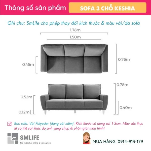 Sofa văng vải cao cấp KESHIA (2)