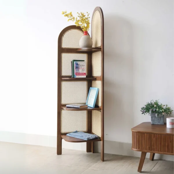 Tủ góc gỗ tự nhiên kết hợp mây nhân tạo Annas (3)