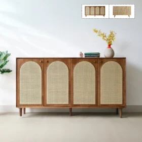 Tủ trang trí gỗ cánh mây hiện đại Annas