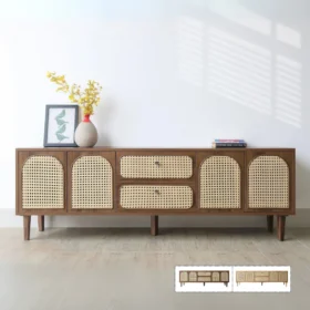 Kệ tivi gỗ cánh mây hiện đại Annas