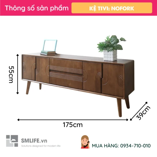 Kệ tivi gỗ tự nhiên Nofork (2)