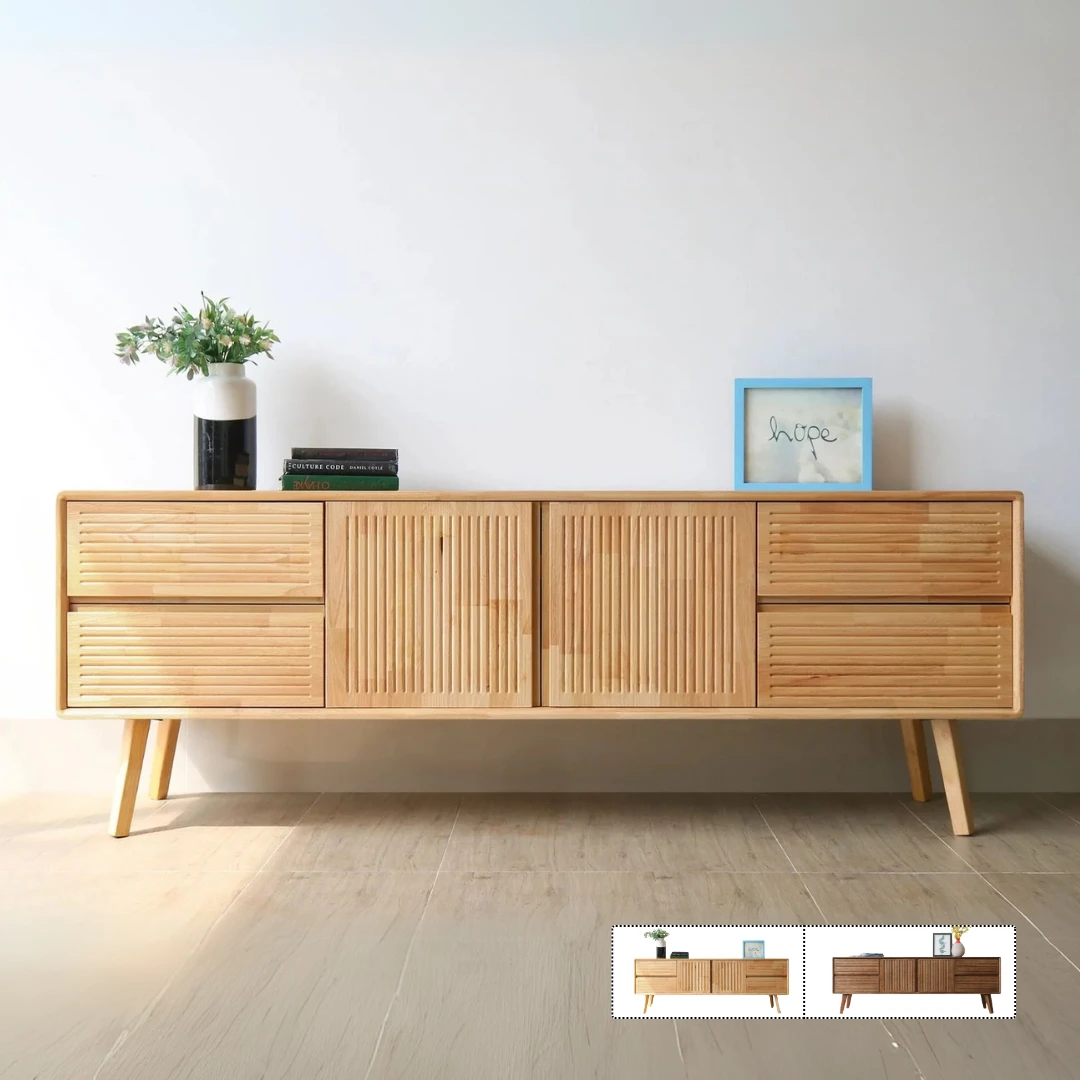 Ke tivi go tu nhien Sola Kệ tivi gỗ tự nhiên Sola