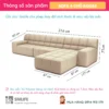 Sofa vang boc vai co 4 cho ngoi ROGER