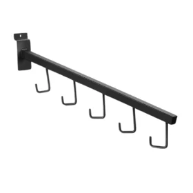 Giá treo nghiêng 5 móc ngược trưng bày cài Slatwall