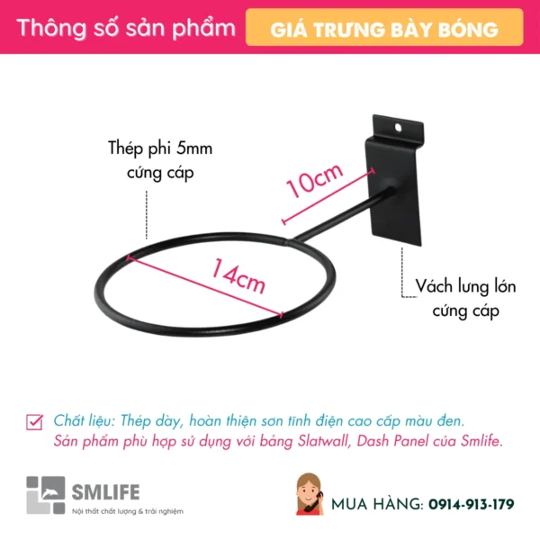 Gia trung bay bong cai Slatwall 2