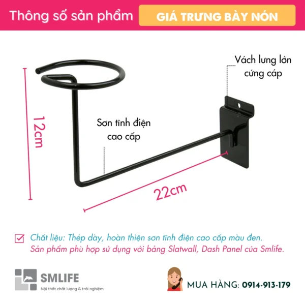 Gia trung bay non cai Slatwall 2