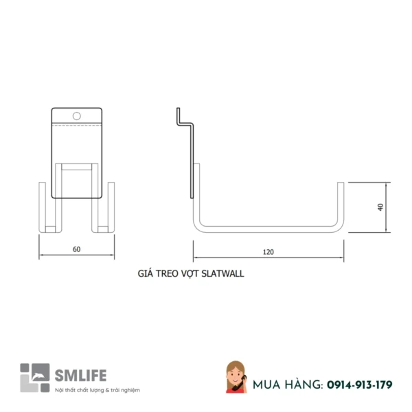 Gia trung bay vot cai Slatwall 3
