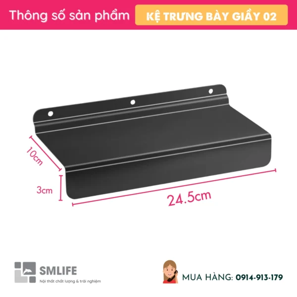 Ke trung bay giay tam thep cai Slatwall 2