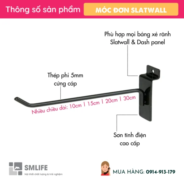 Moc treo trung bay cai Slatwall 2