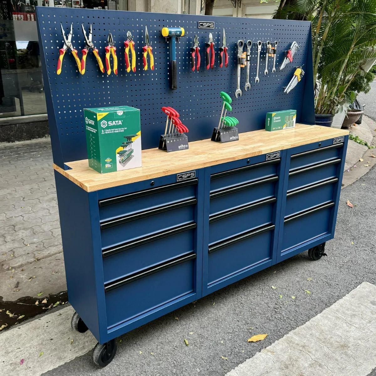 Ban nguoi co khi CSPS 183cm 3 tu 12 hoc keo kem vach pegboard 5 Ban nguoi co khi CSPS 183cm 3 tu 12 hoc keo kem vach pegboard 5