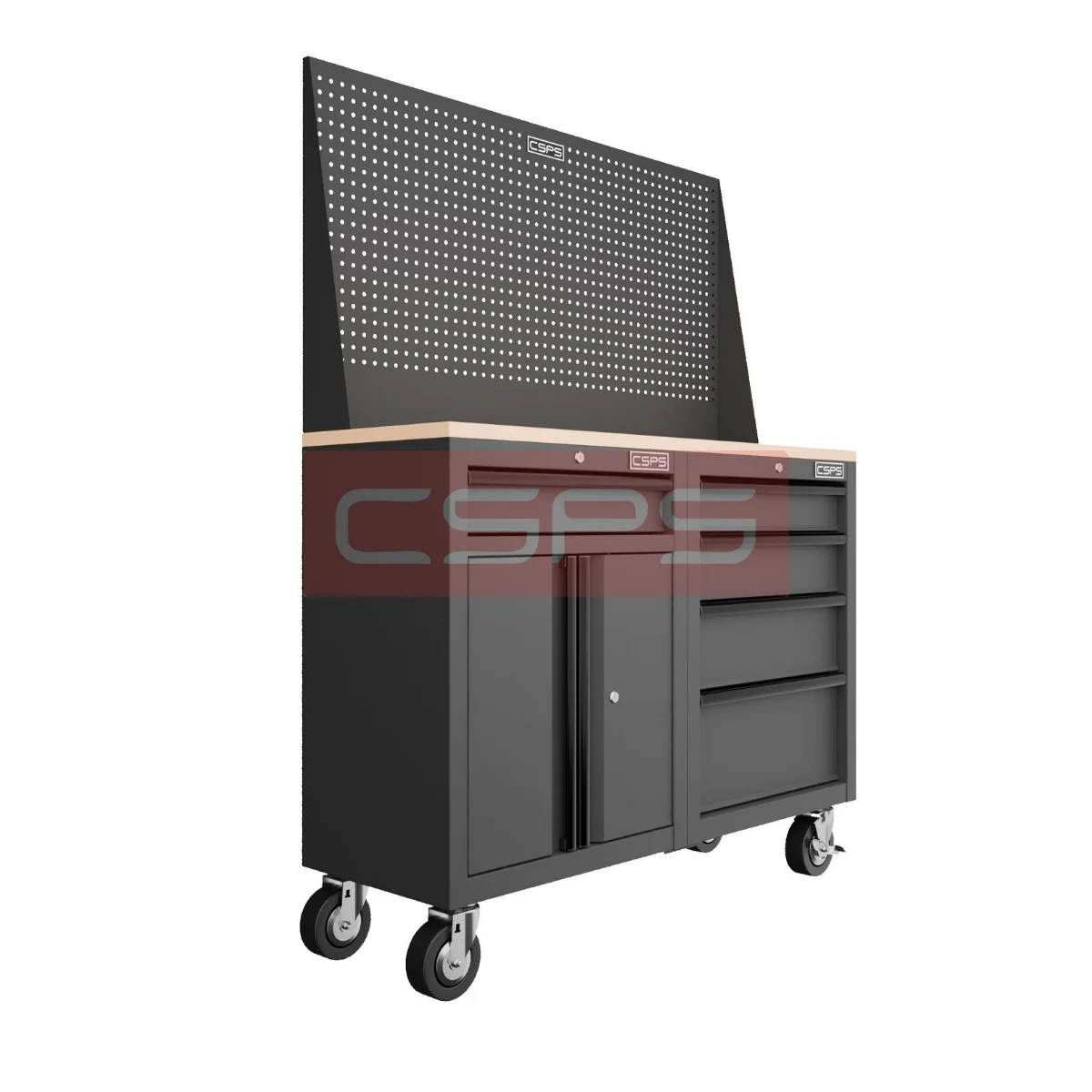 Ban nguoi gia cong co khi CSPS 122cm 2 tu 4 hoc 22 Bàn nguội gia công cơ khí CSPS 122cm, 2 tủ 5 hộc kéo - Ảnh 3