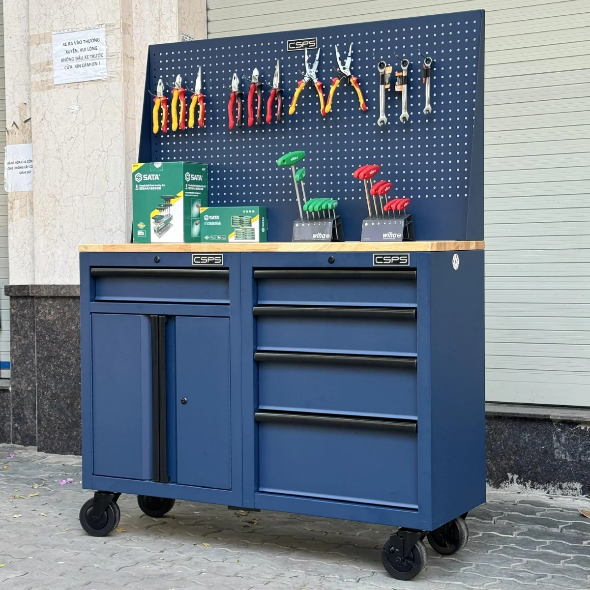 Ban nguoi gia cong co khi CSPS 122cm 2 tu 4 hoc 4 Bàn nguội gia công cơ khí CSPS 122cm, 2 tủ 5 hộc kéo - Ảnh 20