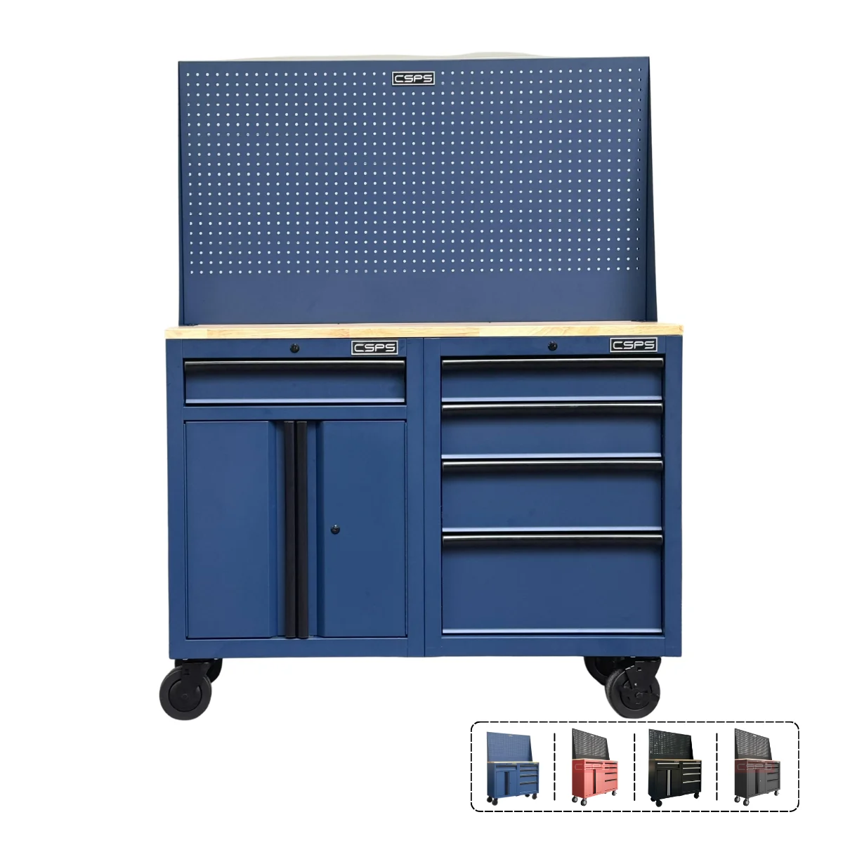 Ban nguoi gia cong co khi CSPS 122cm 2 tu 4 hoc Bàn nguội gia công cơ khí CSPS 122cm, 2 tủ 5 hộc kéo