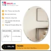 Guong soi hinh elip GLS 50x70cm FENN Guong soi hinh elip GLS 50x70cm FENN