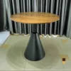 Ban cafe tron mat MDF phu veneer chan thep FIRA 5 Bàn cafe tròn mặt MDF phủ veneer chân thép FIRA - Ảnh 4