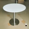 Ban cafe tron mat MDF son chan inox BELA 4 Bàn cafe tròn mặt MDF sơn chân inox BELA - Ảnh 4