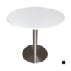 Ban cafe tron mat MDF son chan inox BELA 5 Bàn cafe tròn mặt MDF sơn chân inox BELA - Ảnh 5
