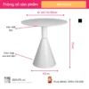 Ban cafe tron mat MDF son chan thep ENZO 2 Bàn cafe tròn mặt MDF sơn chân thép ENZO - Ảnh 2