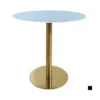 Ban cafe tron mat da phien chan inox ma vang ARCO Ban cafe tron mat da phien chan inox ma vang ARCO