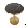 Ban cafe tron mat da phien vien inox ma vang ALBA 6 Bàn cafe tròn mặt đá phiến viền inox mạ vàng ALBA - Ảnh 6