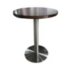 Ban cafe tron mat go MDF phu veneer chan inox CASA Ban cafe tron mat go MDF phu veneer chan inox CASA