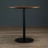 Ban cafe tron mat go MDF phu veneer chan thep DALE 3 Bàn cafe tròn mặt gỗ MDF phủ veneer chân thép DALE - Ảnh 3