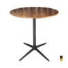 Ban cafe tron mat go MDF phu veneer chan thep OTTO Ban cafe tron mat go MDF phu veneer chan thep OTTO